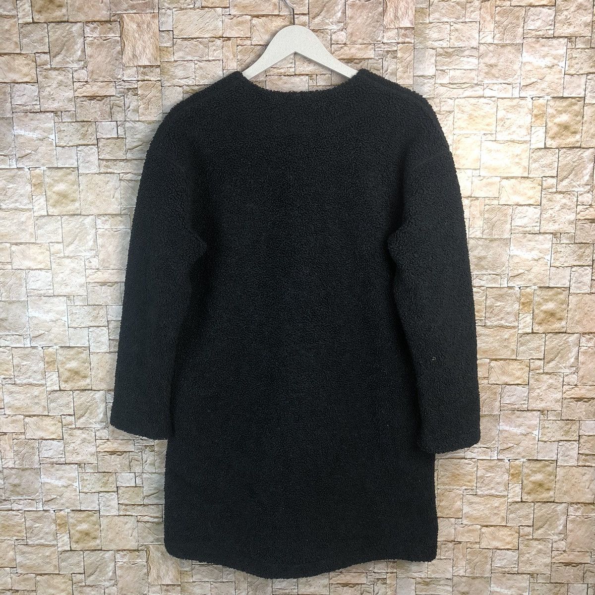 Homespun Knitwear Uniqlo Black Cardigan fleece Knitwear #A208 Size M / US 6-8 / IT 42-44 - 14 Thumbnail