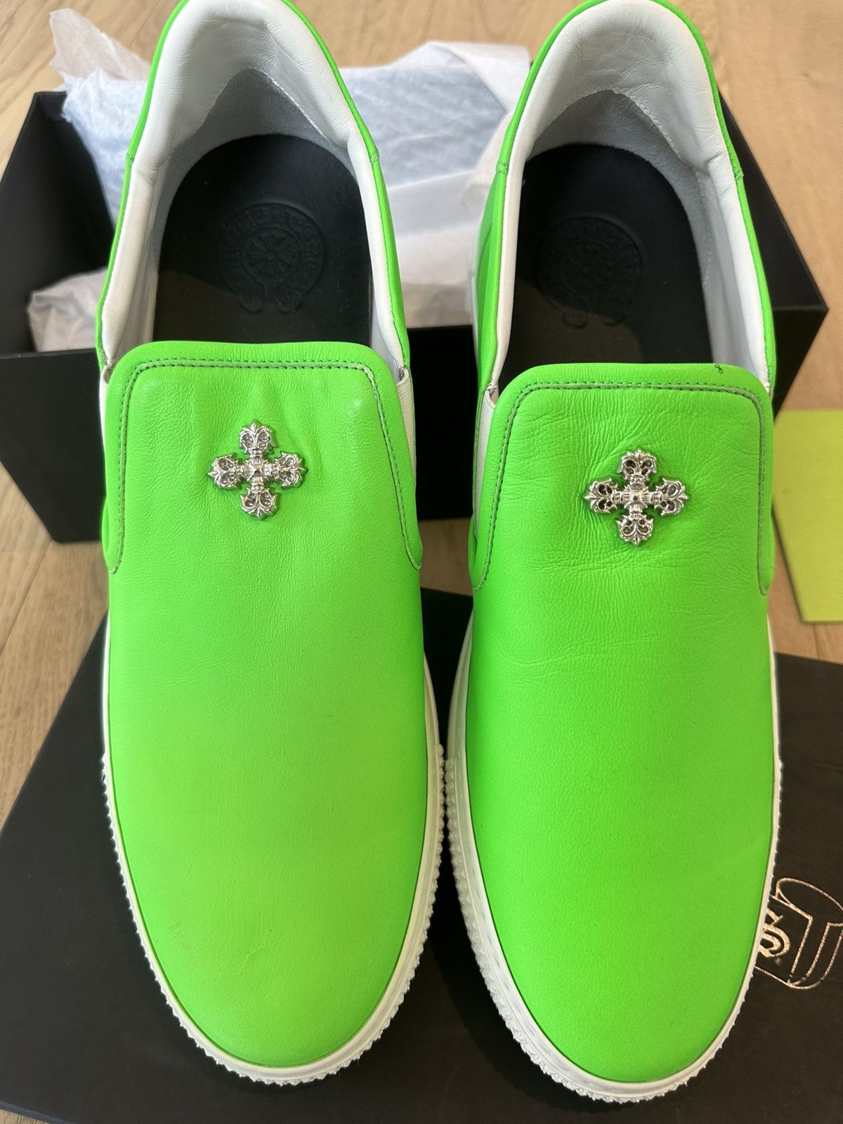 Chrome Hearts CHROME HEARTS NEW US13 eu46 SNEAKERS SLIP ONS Shoes PATCH Size US 13 / EU 46 - 2 Thumbnail