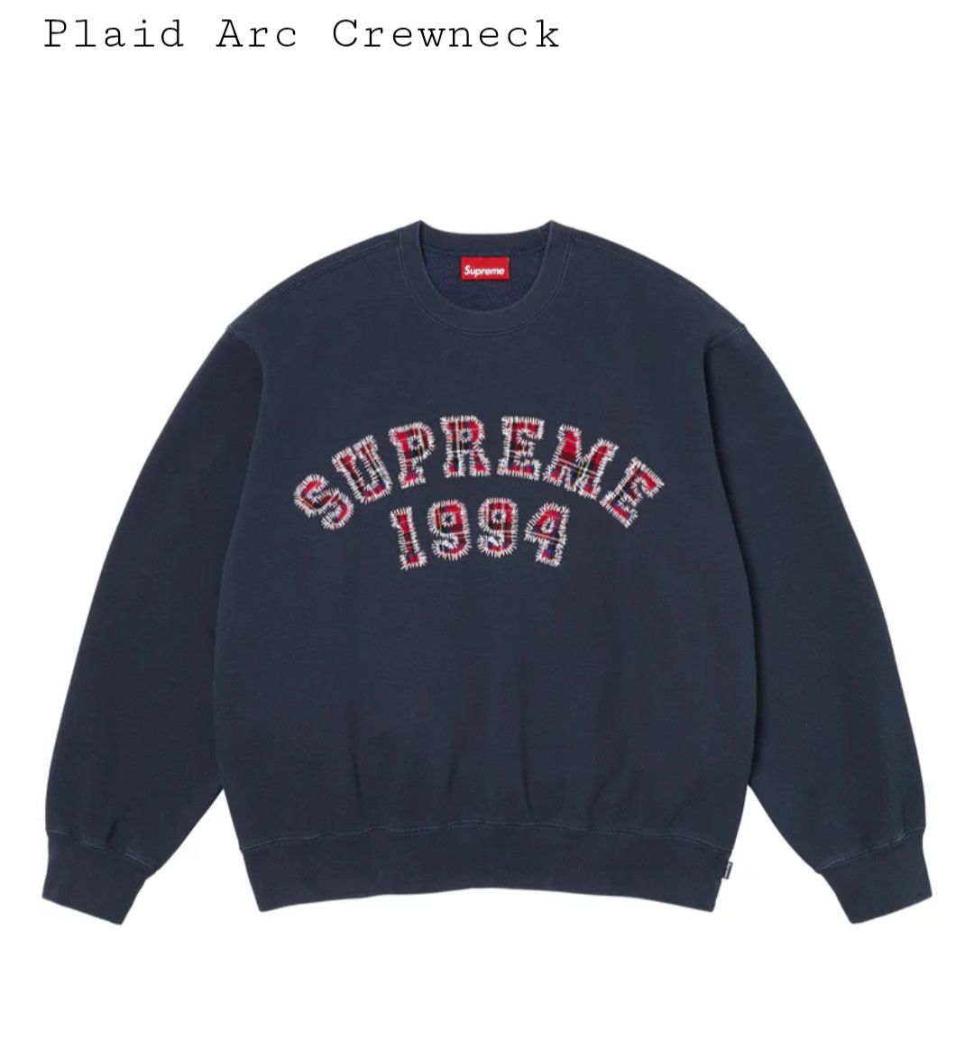 Supreme Plaid Arc Crewneck