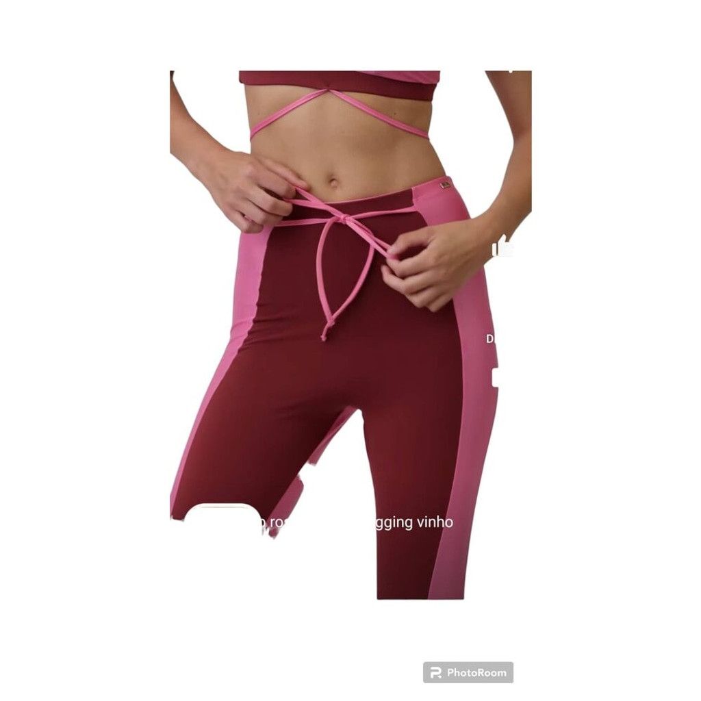 Other Cajubrasil Women Size M Leggings Rosa Milkshake Maroon Pink Size 27" / US 4 / IT 40 - 3 Thumbnail