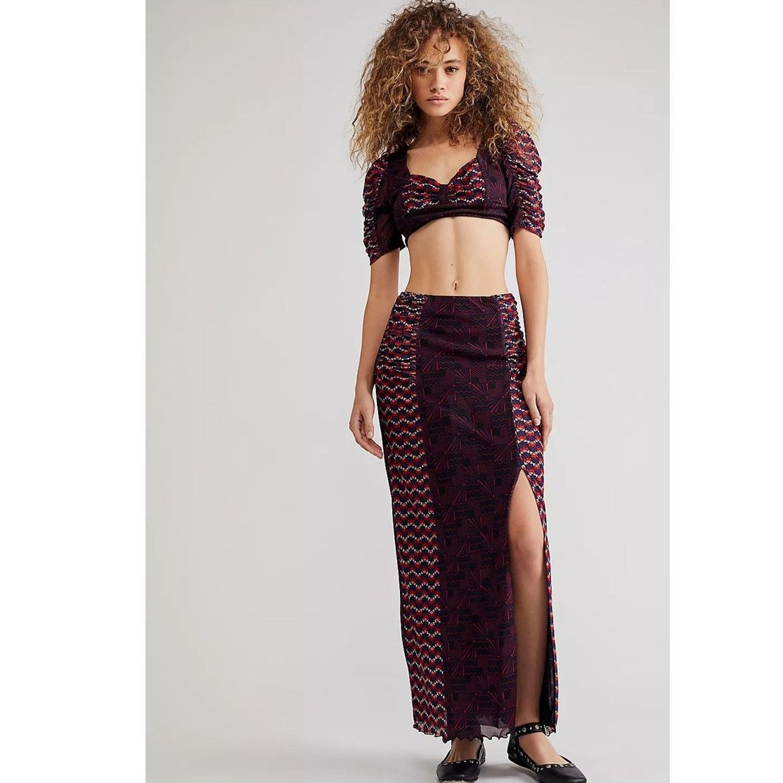 Free People New FREE PEOPLE Anna Sui Sunburst And Tulips Set $689 Sz M Size 30" / US 8 / IT 44 - 2 Thumbnail