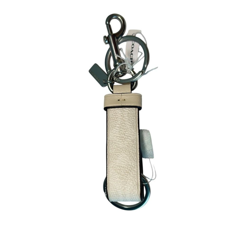 Coach Coach Trigger Snap Bag Charm In Signature Canvas in Chalk Size ONE SIZE - 6 Thumbnail