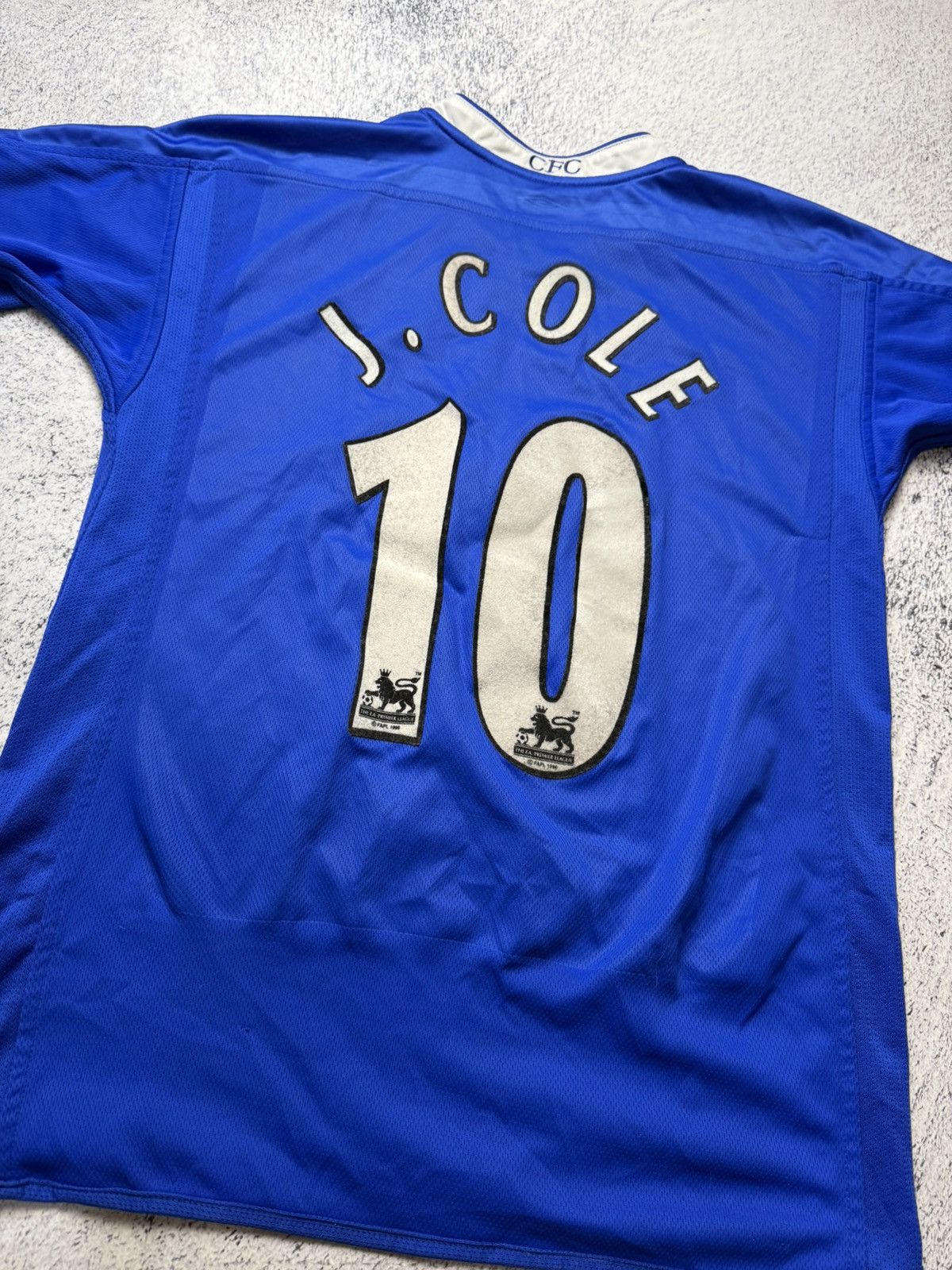 Chelsea Soccer CHELSEA 2003 #10 J.Cole FOOTBALL SHIRT SOCCER JERSEY UMBRO Size US S / EU 44-46 / 1 - 18 Thumbnail