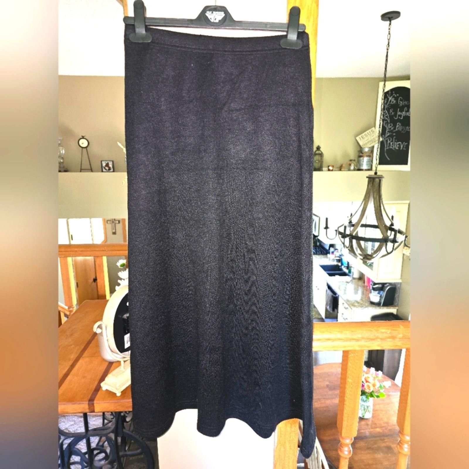 Designer OGL Black A-Line High-Low Maxi Skirt Size 28" / US 6 / IT 42 - 1 Thumbnail