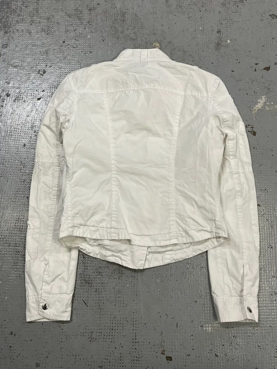 Moschino 2000s Moschino Asymmetrical Zip Cargo White Jacket Size S / US 4 / IT 40 - 7 Thumbnail