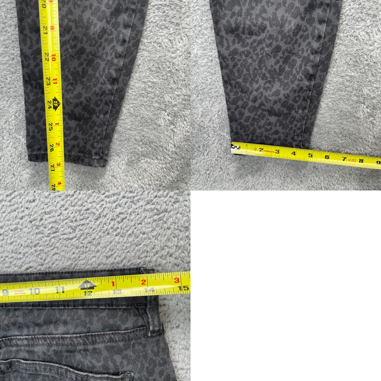 Vintage Buffalo David Bitton Pants Womens 6x28 Black Hanna High Rise Skinny Leg Cheetah - Buffalo Jeans? Size 28" / US 6 / IT 42 - 8 Thumbnail