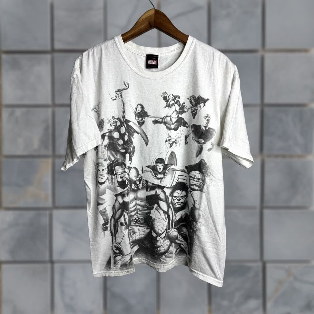 Mad Engine VINTAGE Marvel Mad Engine Shirt Mens Large White Avengers Spider-Man Graphic T-Shirt Size US L / EU 52-54 / 3 - 1 Thumbnail