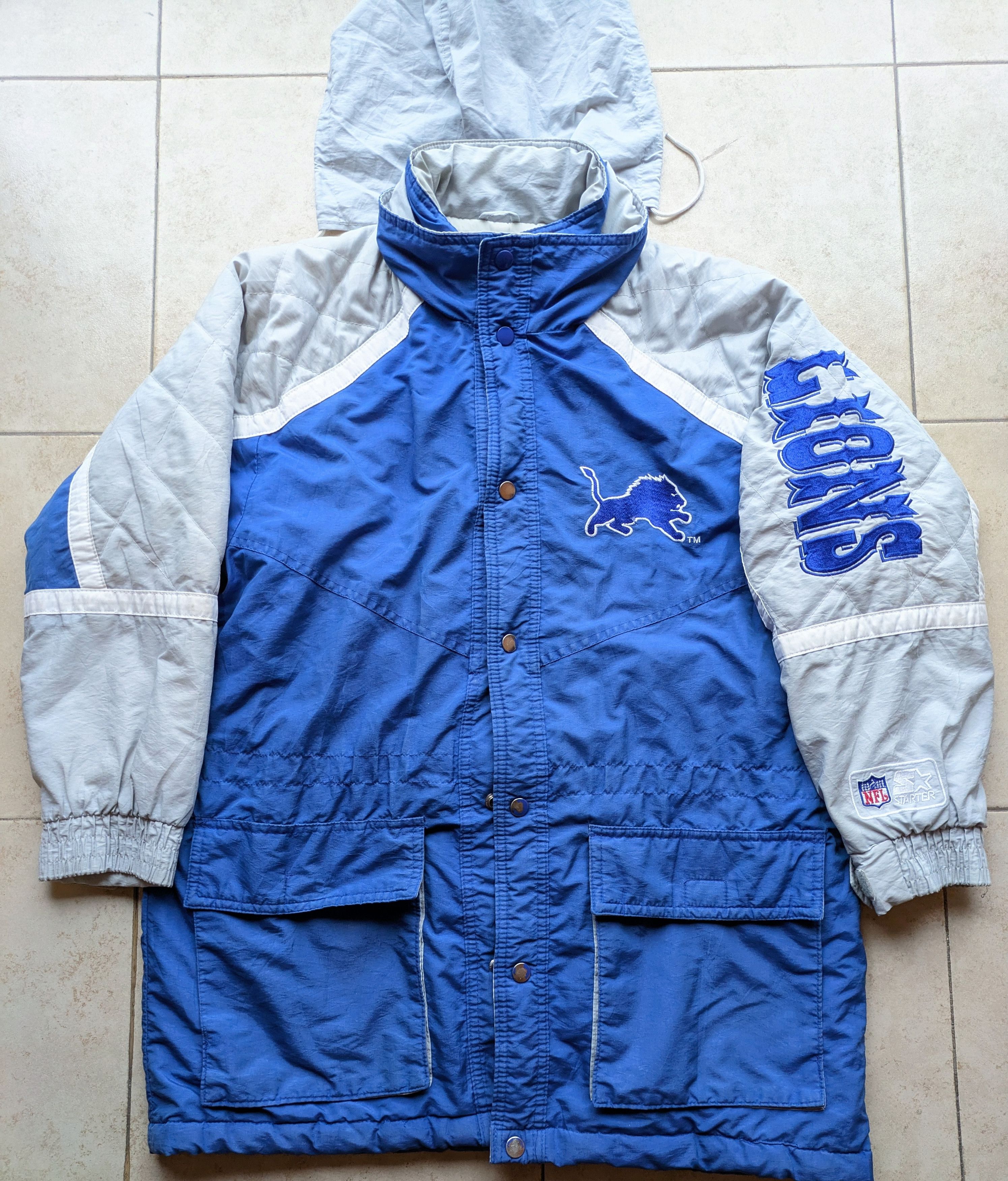 Starter Detroit Lions 90s STARTER puffer yth L blue gray NFL Pro vtg Size US M / EU 48-50 / 2 - 1 Thumbnail