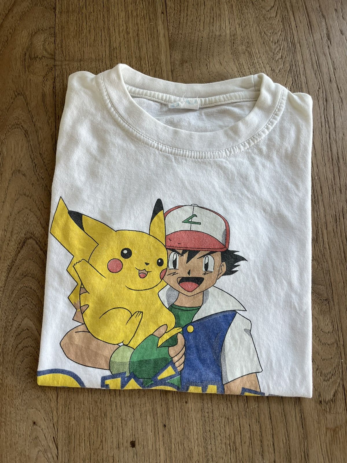image of Vintage Pokemon Nintendo 2000’S T-Shirt in White, Men's (Size Small)