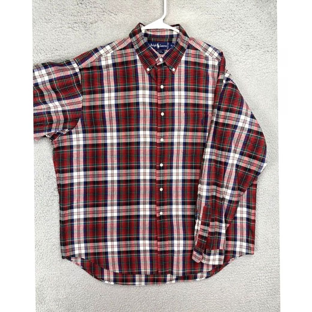 Ralph Lauren Ralph Lauren Shirt Mens XL Button Down Blaire Red Tartan Plaid Pony Long Sleeve Size US XL / EU 56 / 4 - 3 Thumbnail