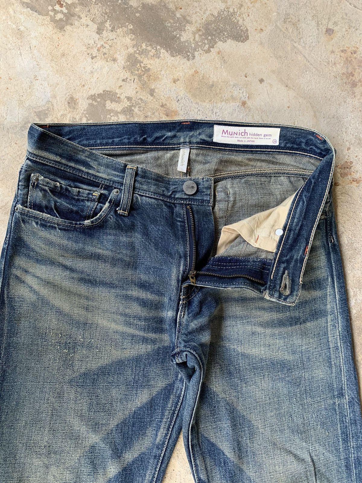 Japanese Brand Munich Hidden Gem Selvedge Distressed Denim Size US 30 / EU 46 - 11 Thumbnail