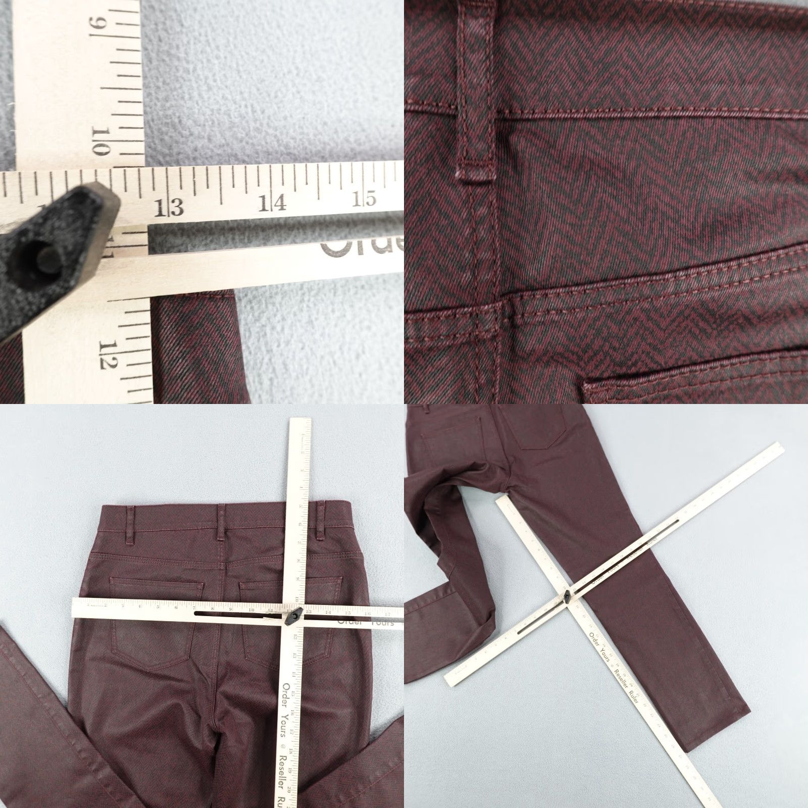Vintage Lafayette 148 Pants Womens 0 Red Black Herringbone Print Slim Fit Straight Flex Pants Red Black Herringbone 0 Womens Lafayette 148 New York Size 25" / US 0 / IT 36 - 8 Thumbnail