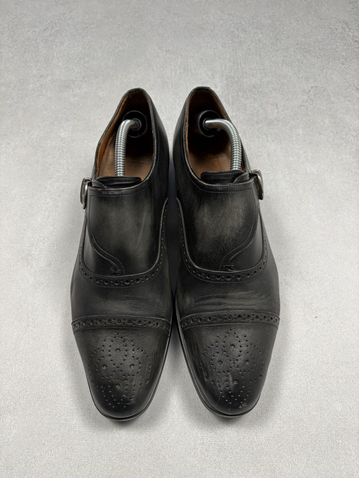 Bally Bally Lanor Leather Monk Strap Shoes Brogue Cap Toe EU 41 Size US 8 / EU 41 - 1 Thumbnail
