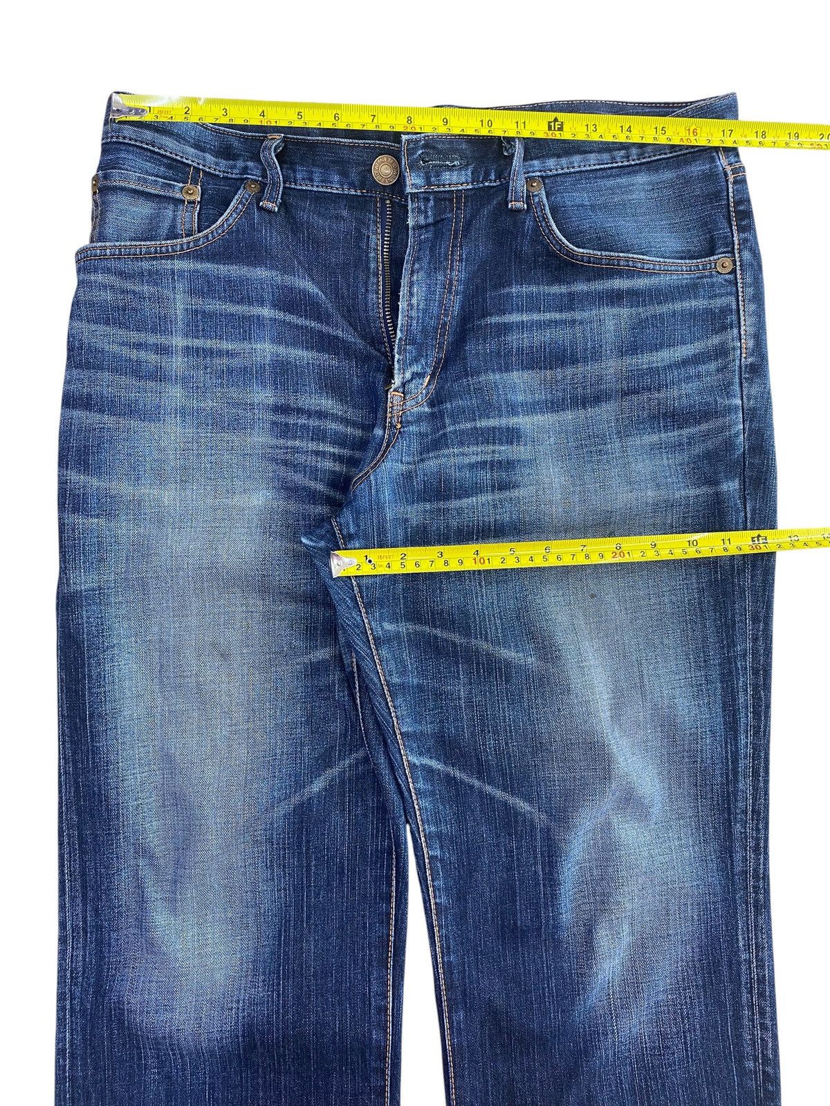 Edwin Edwin 504 Whiskers Faded Wash Style Loose Jeans Size US 34 / EU 50 - 5 Thumbnail