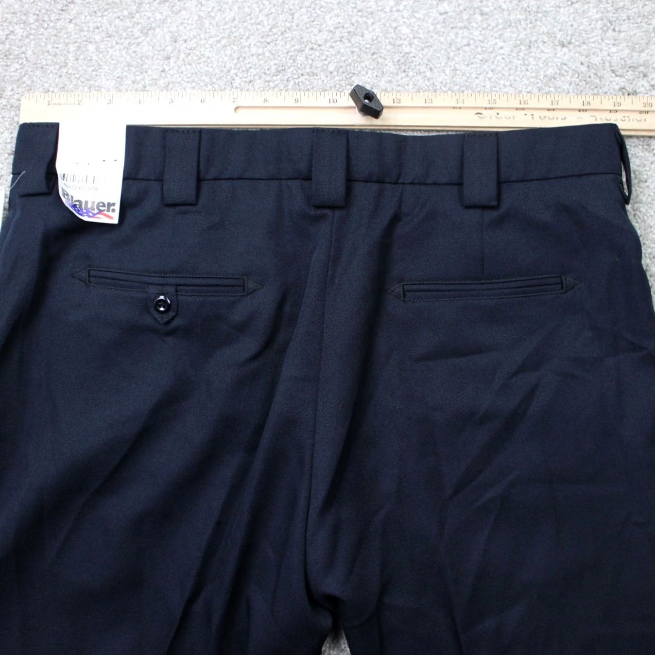 Vintage Blauer Pants Womens 18 Dark Navy Blue NWT 38W Unhemmed 4 Pocket Polyester Pants Size 40" / US 18 - 6 Thumbnail