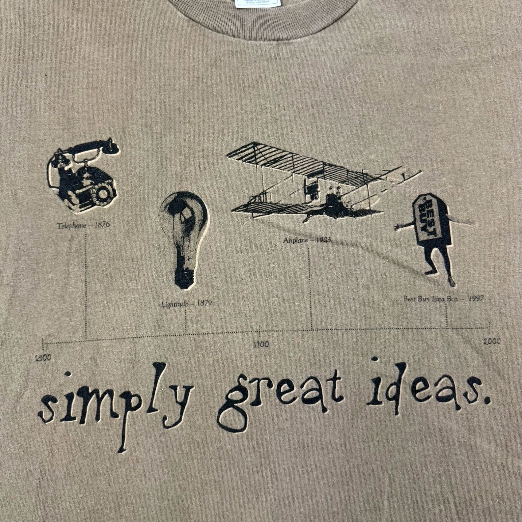 Fruit Of The Loom VINTAGE Best Buy Promo T Shirt Adult XL Simply Great Ideas Technology Computers Size US XL / EU 56 / 4 - 4 Thumbnail