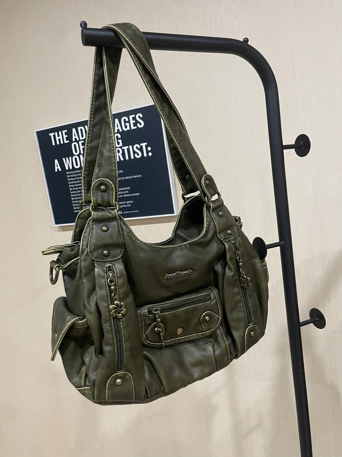 Vintage y2k Khaki Over Shoulder Bag Size ONE SIZE - 4 Thumbnail