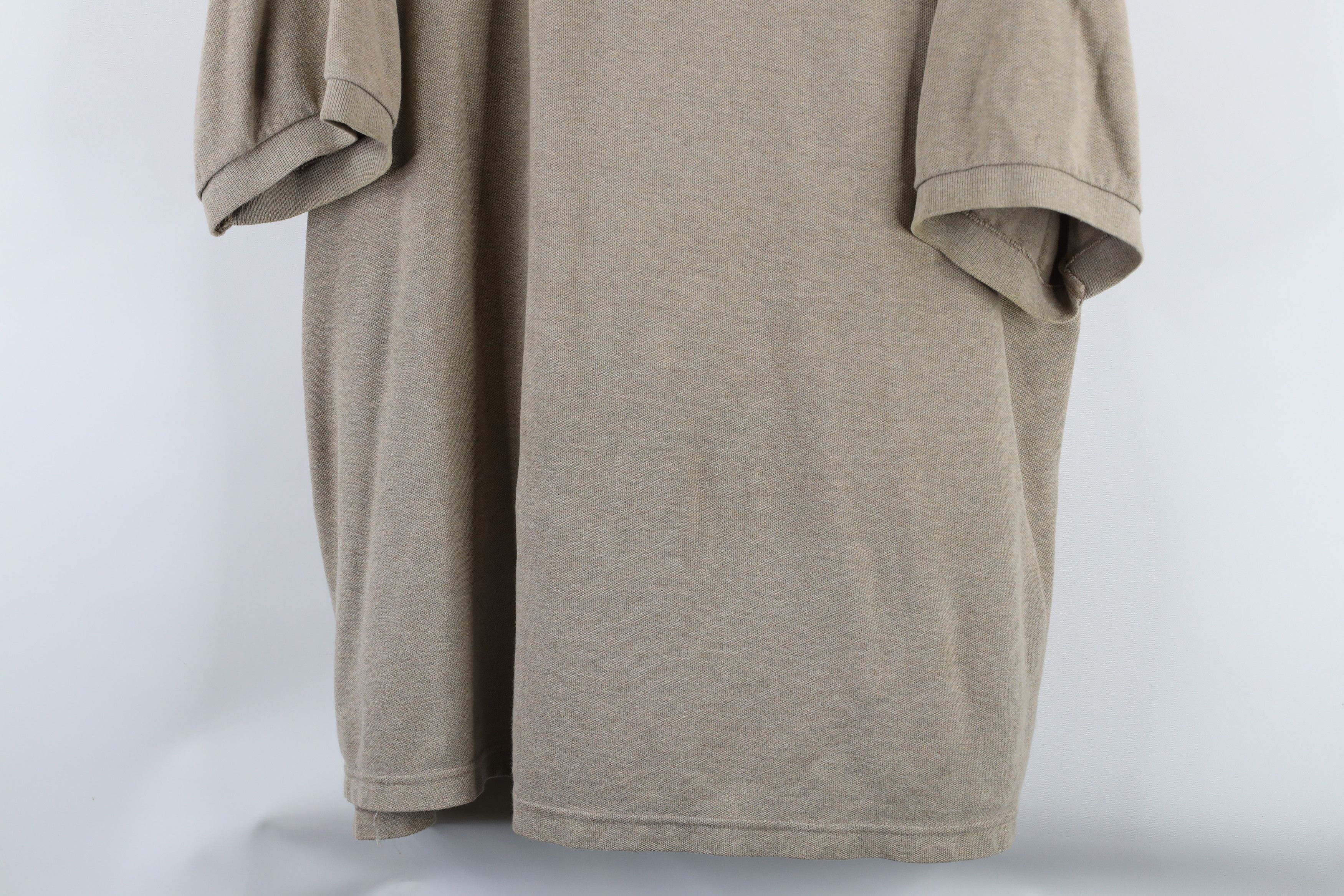Vintage Vintage 90s Streetwear Blank Pique Cotton Polo Shirt Beige Size US XL / EU 56 / 4 - 3 Thumbnail