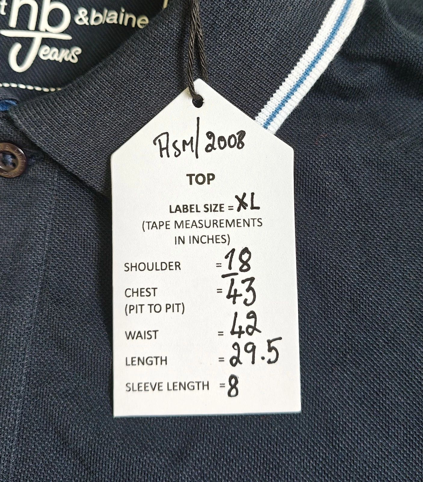 Harmont & Blaine Harmont & Blaine Jeans (HBJ) Shortsleeves Polo Shirt ASM2008 Size US XL / EU 56 / 4 - 6 Thumbnail