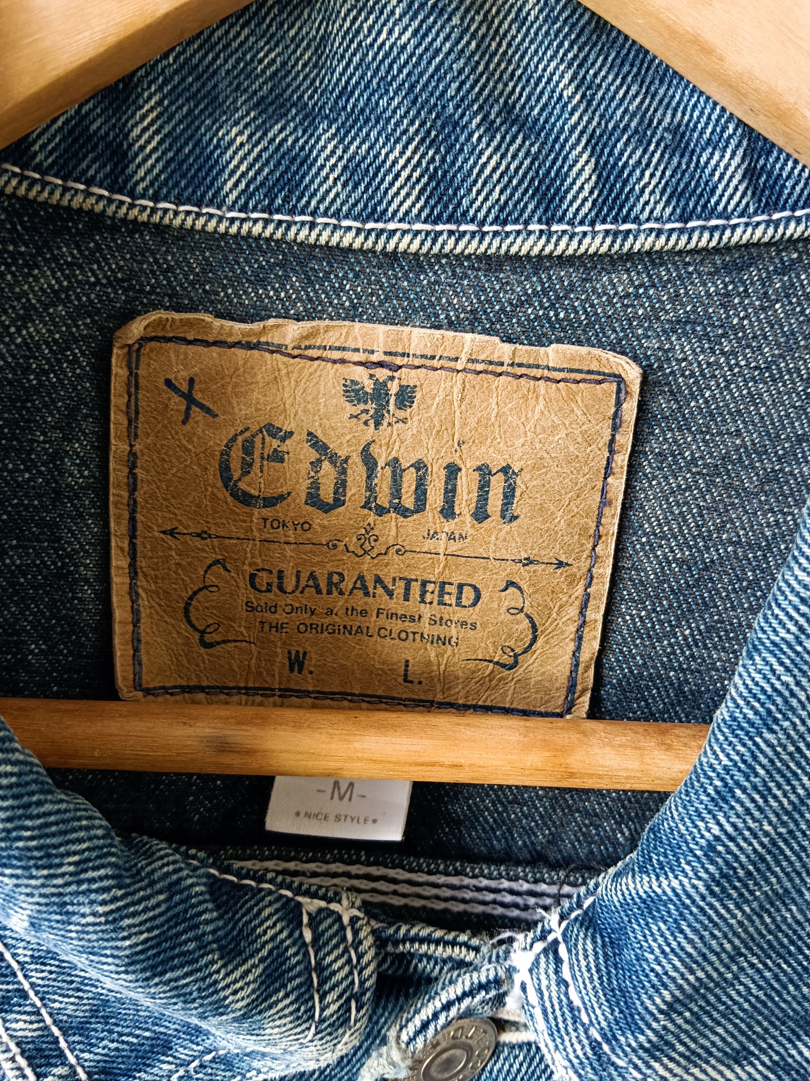 Edwin × Vintage Vtg EDWIN Denim Jacket size M Made in Japan Size US M / EU 48-50 / 2 - 5 Thumbnail