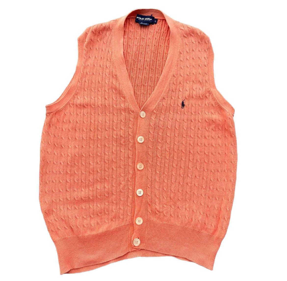 Polo Golf Ralph Lauren Cable Knit Cardigan Vest