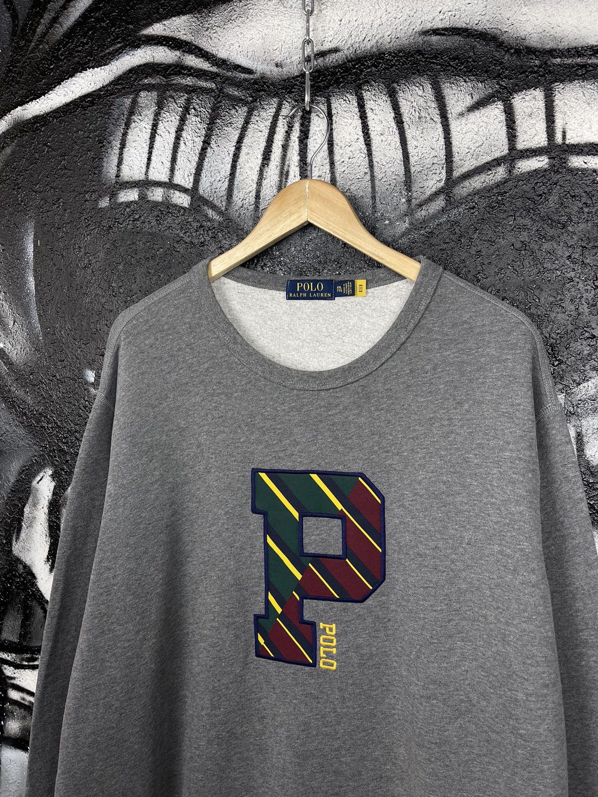 Polo Ralph Lauren Polo Ralph Lauren Big Logo P Grey Cotton Sweatshirt Size XXL Size US XXL / EU 58 / 5 - 5 Thumbnail