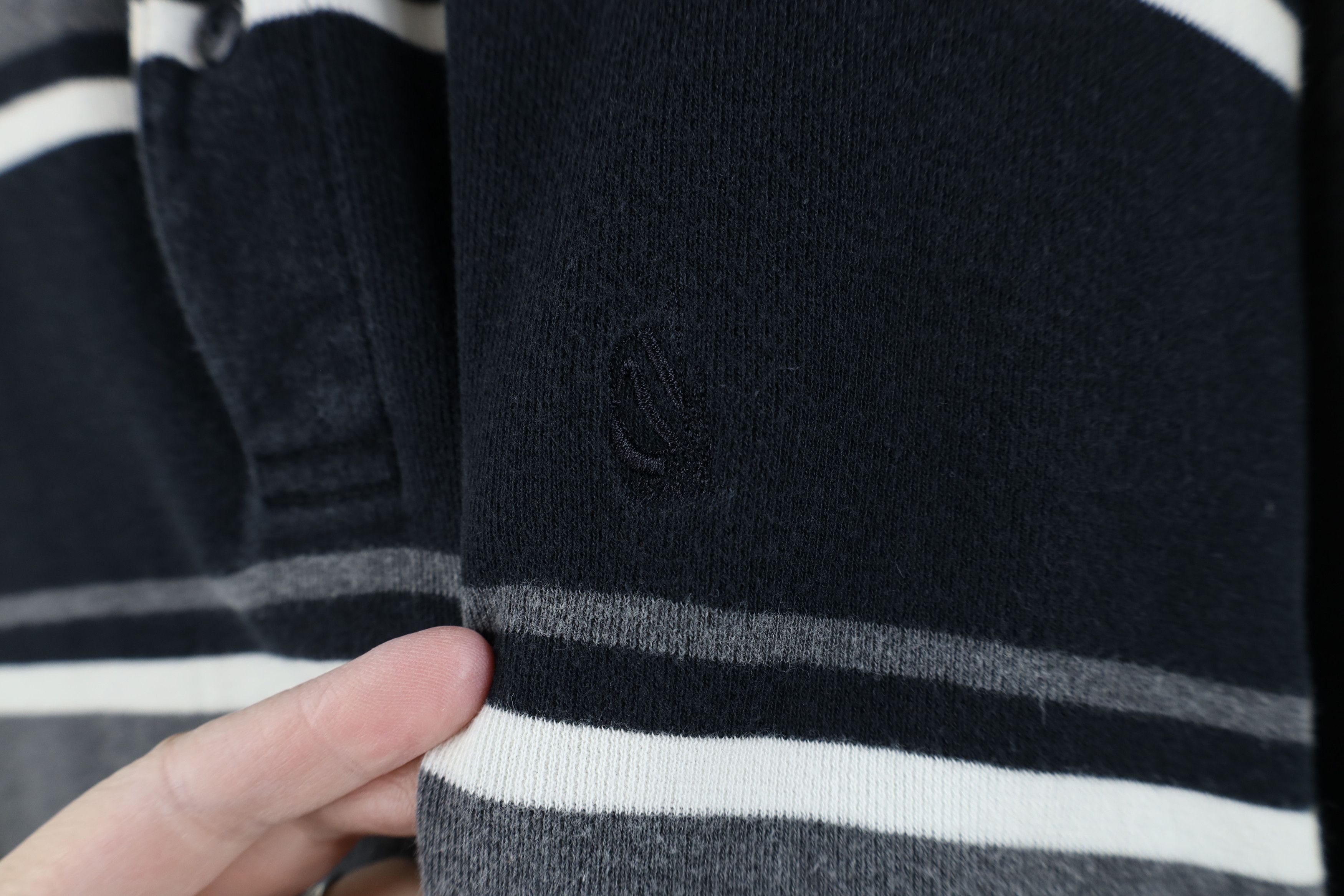 Nautica Vintage 90s Nautica Heavy Ribbed Knit Long Sleeve Rugby Polo Size US L / EU 52-54 / 3 - 4 Thumbnail