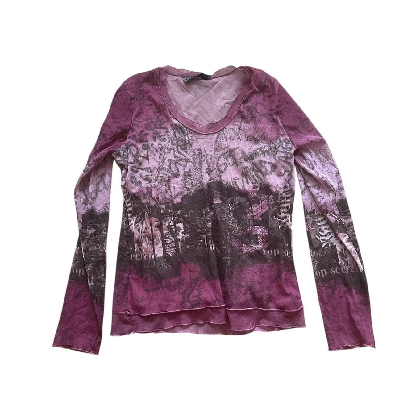 Vintage crazy euro la mode mesh top Size L / US 10 / IT 46 - 1 Thumbnail