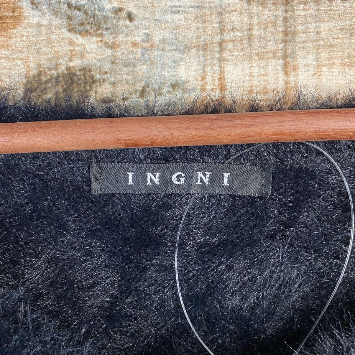 Homespun Knitwear DL Ingni Black Mohair fur shaggy Knitwear #C1105 Size M / US 6-8 / IT 42-44 - 9 Thumbnail