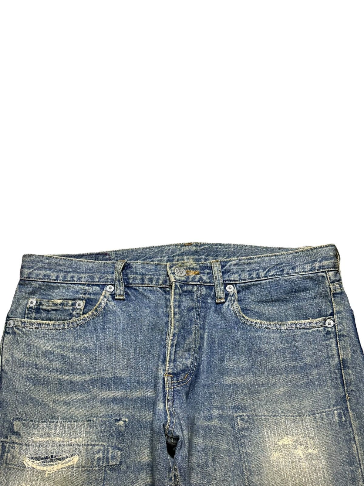 Hysteric Glamour × Japanese Brand Vintage Hysteric Glamour Mud Wash Patched Distressed Jean Size US 33 - 5 Thumbnail