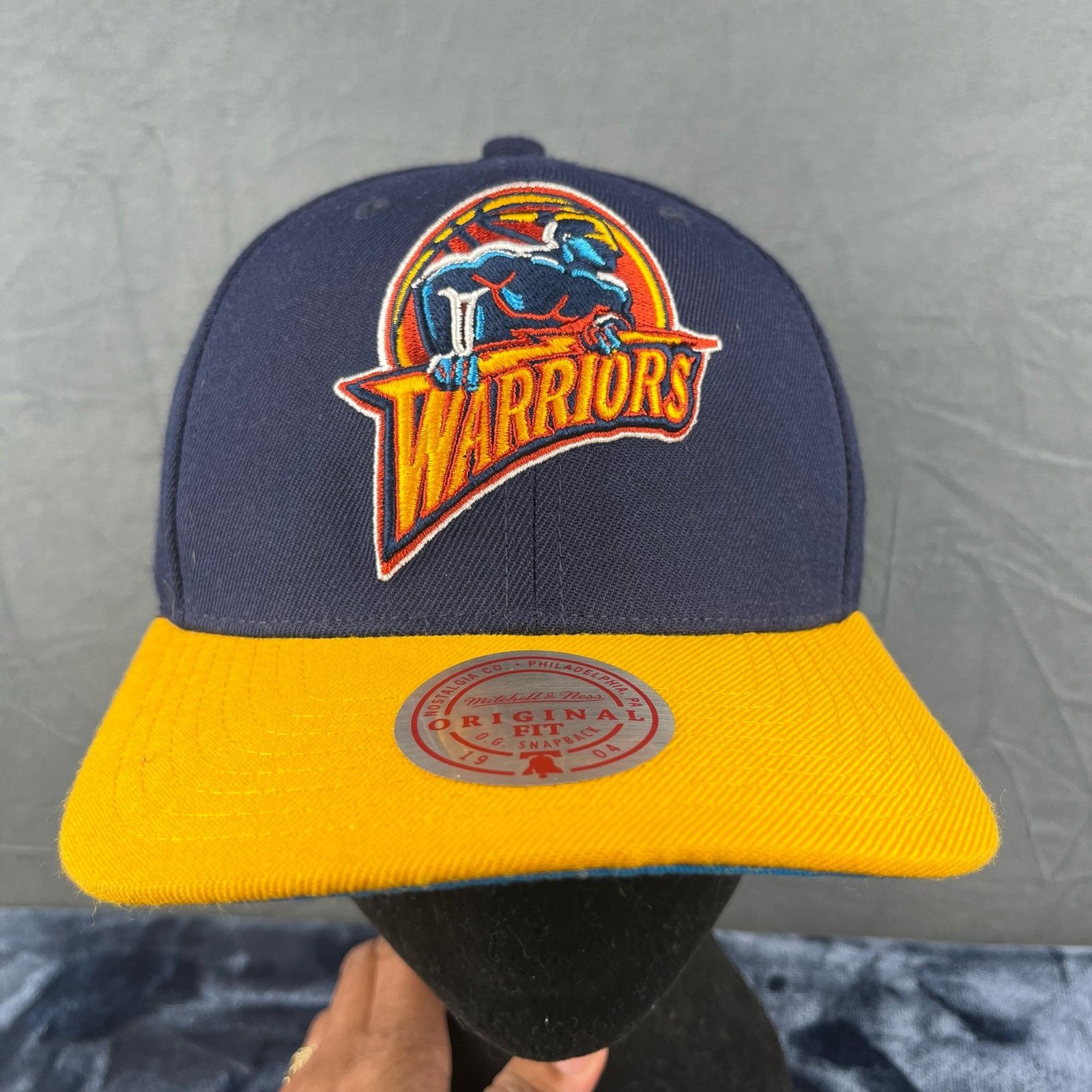 Mitchell & Ness Golden State Warriors Nostalgia Co Mitchell & Ness Logo Hat Size ONE SIZE - 1 Thumbnail