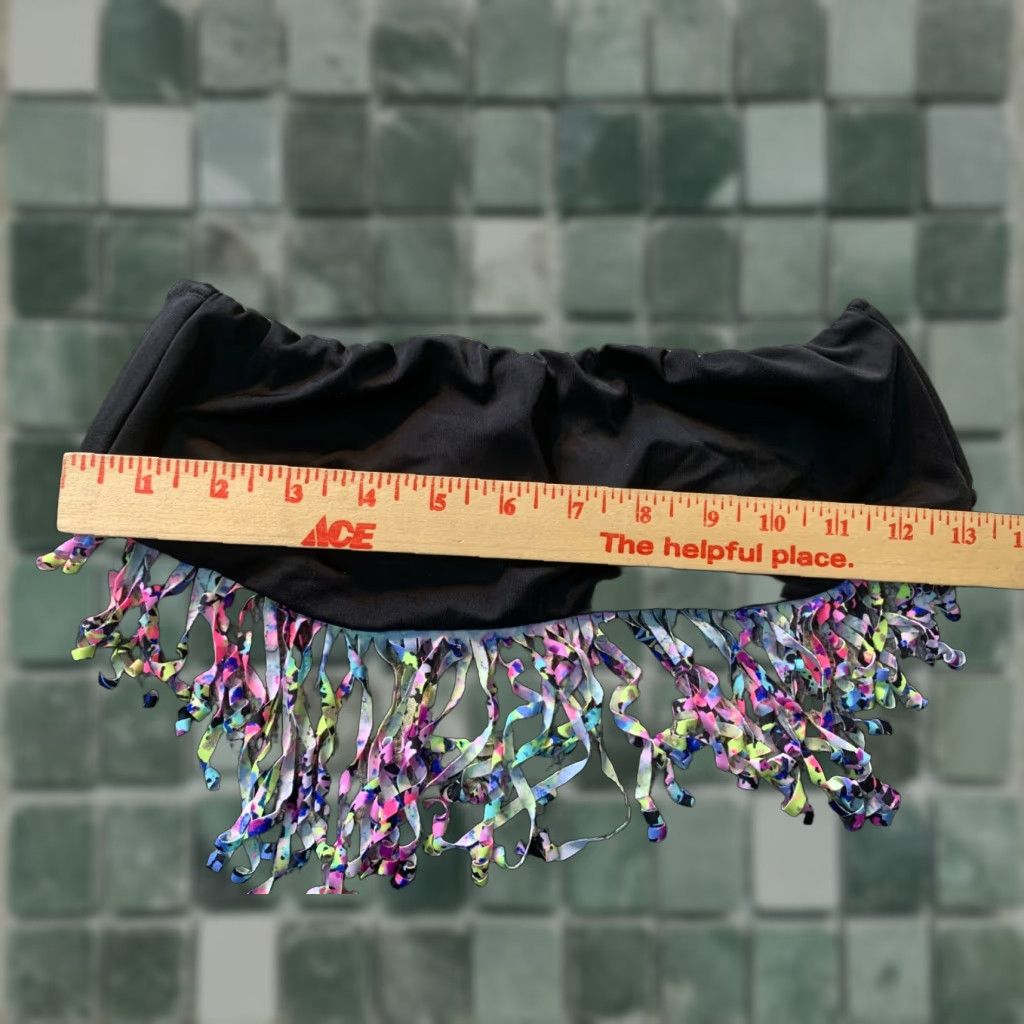 Victoria's Secret VICTORIA'S SECRET Bikini Swim Top strapless Black Womens Medium M Fringed Size M / US 6-8 / IT 42-44 - 1 Thumbnail