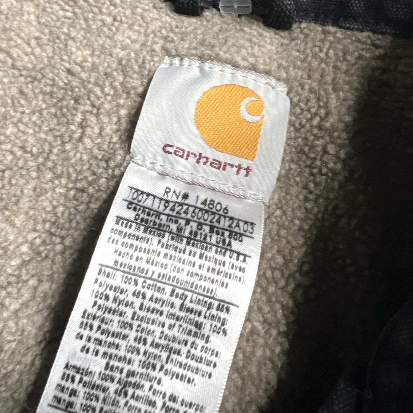 Carhartt Carhartt Jacket Mens 2XL Black Canvas Sherpa Lined Parka Workwear Altec C01 Size US XXL / EU 58 / 5 - 7 Thumbnail