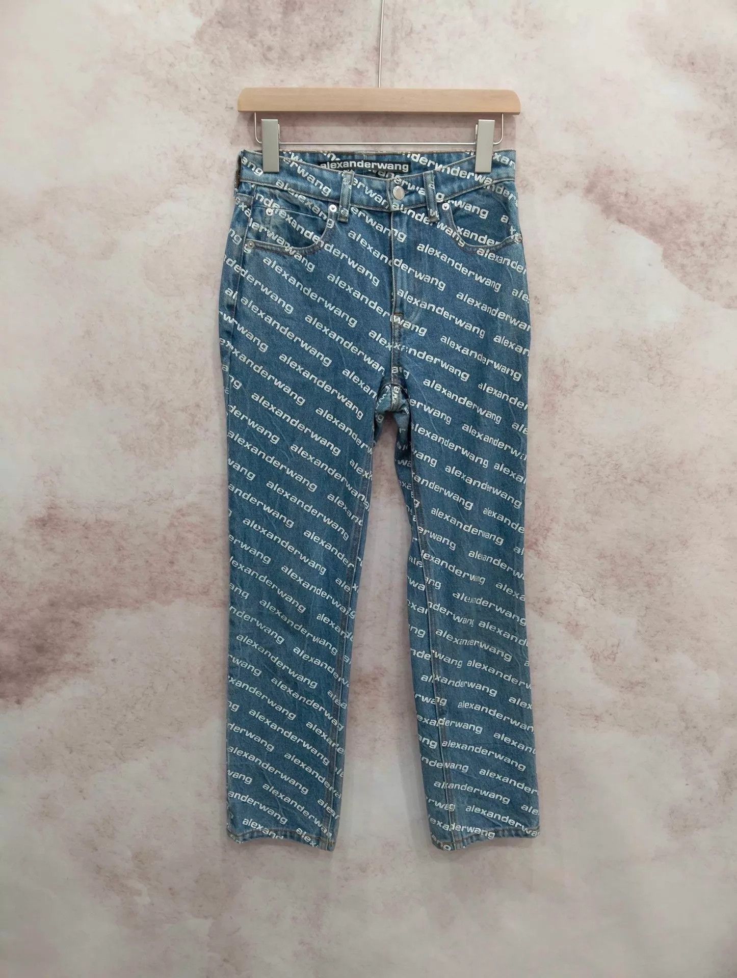 Alexander Wang Alexander Wang All-Over Print Denim Jeans 25 95 New Size 25" / US 0 / IT 36 - 1 Thumbnail