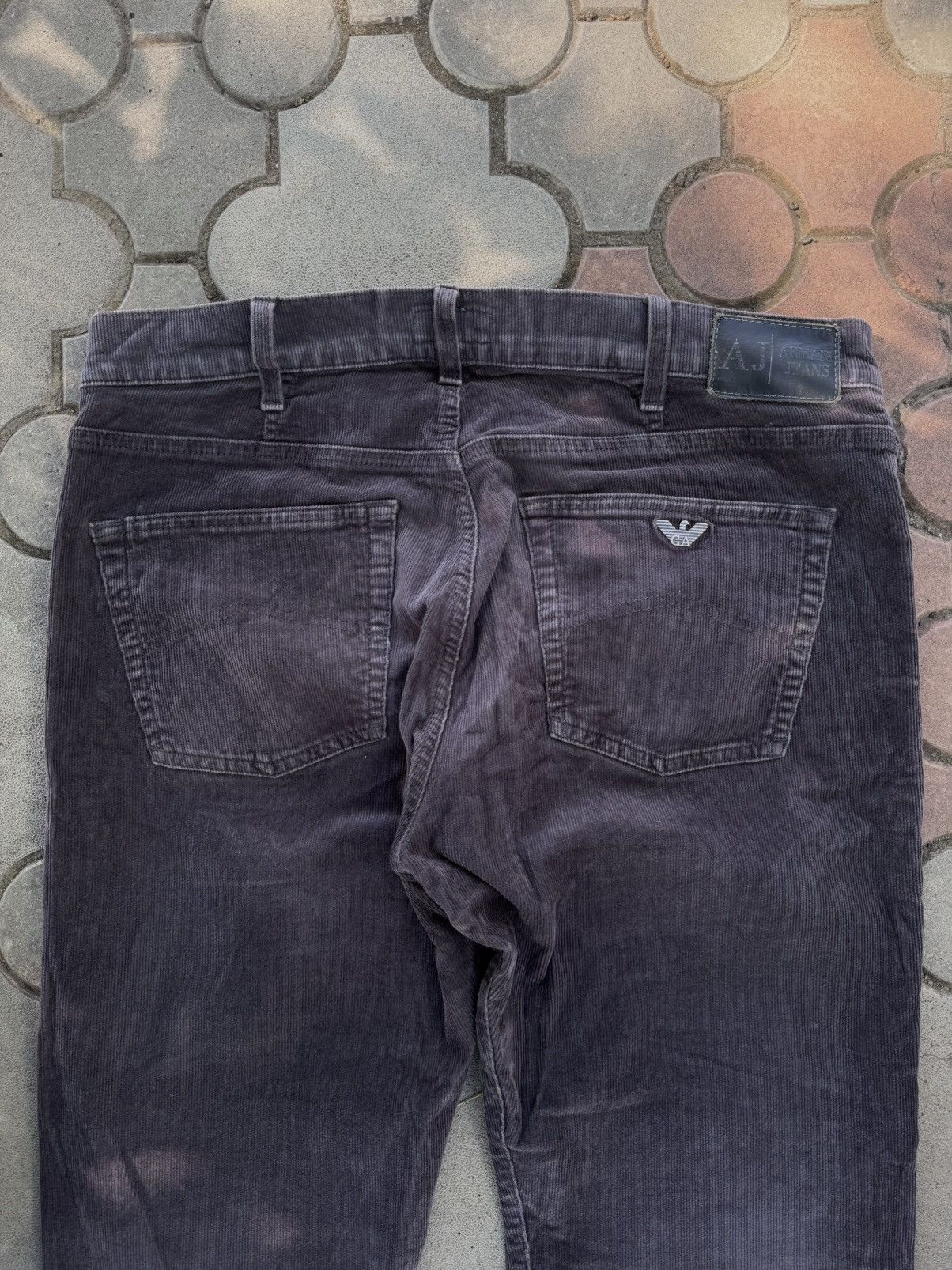 Emporio Armani Vintage Armani Jeans Corduroy Velvet Pants Metal Logo Size US 38 / EU 54 - 2 Thumbnail