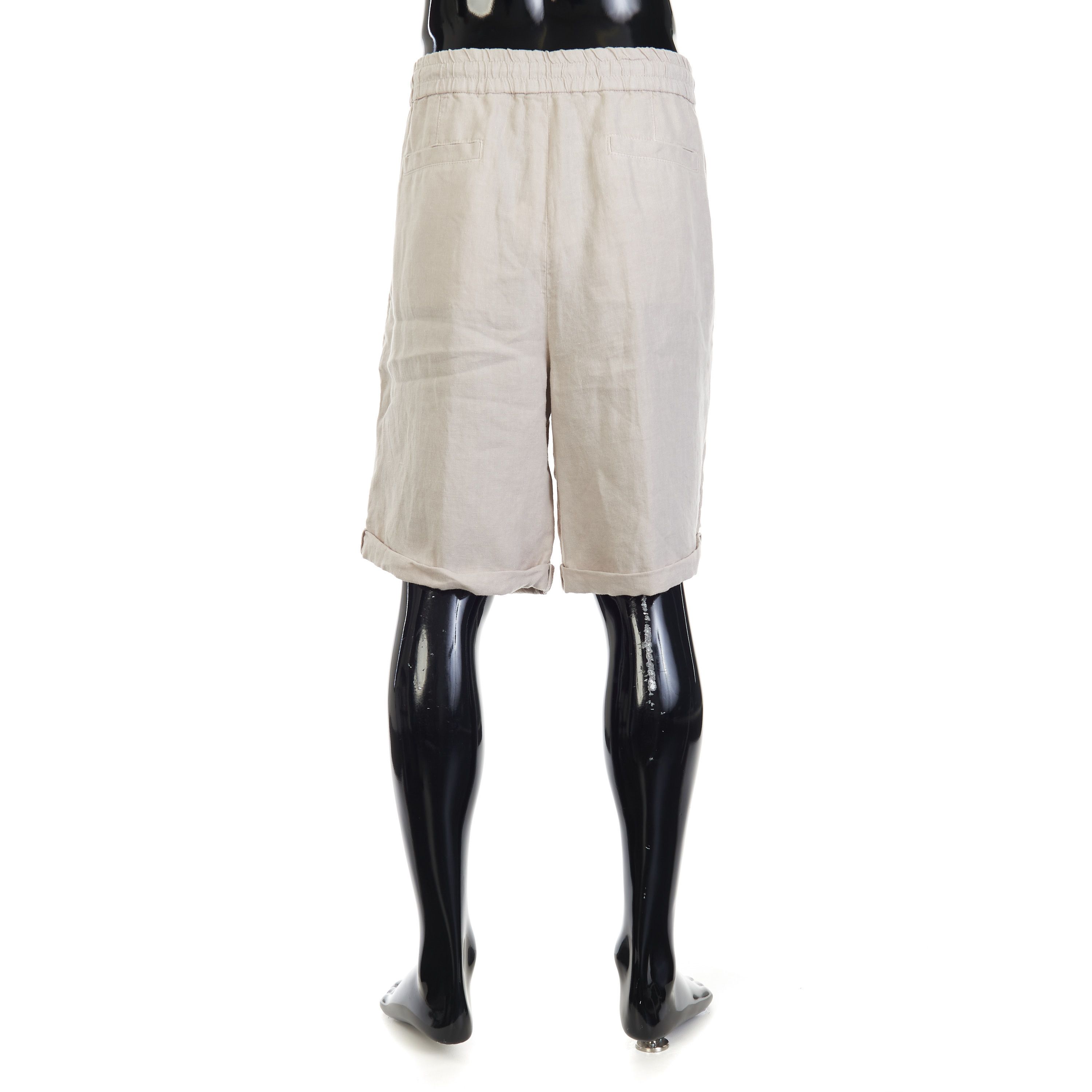Brunello Cucinelli Linen Bermuda Shorts - Drawstring, Double Pleats Size US 40 / EU 56 - 4 Thumbnail