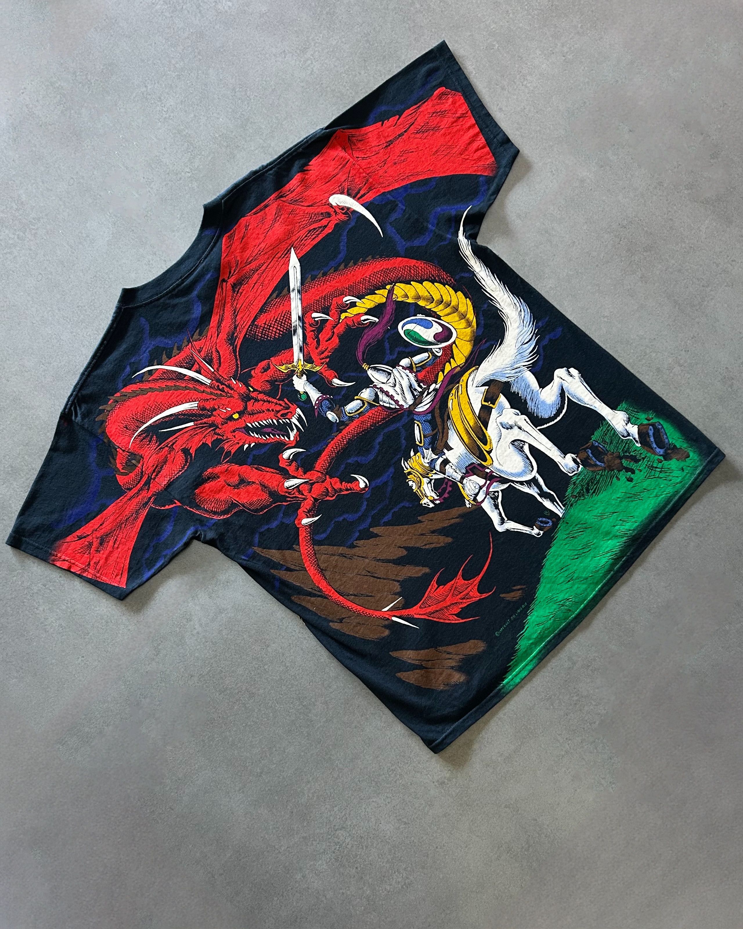 Liquid Blue Liquid Blue Dark Fantasy Dragon Black T-Shirt Size US XL / EU 56 / 4 - 9 Thumbnail