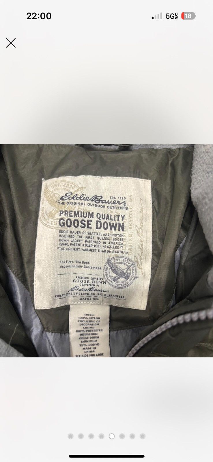 Eddie Bauer Vintage Eddie Bauer premium quality goose down Green puffer Size US L / EU 52-54 / 3 - 5 Thumbnail