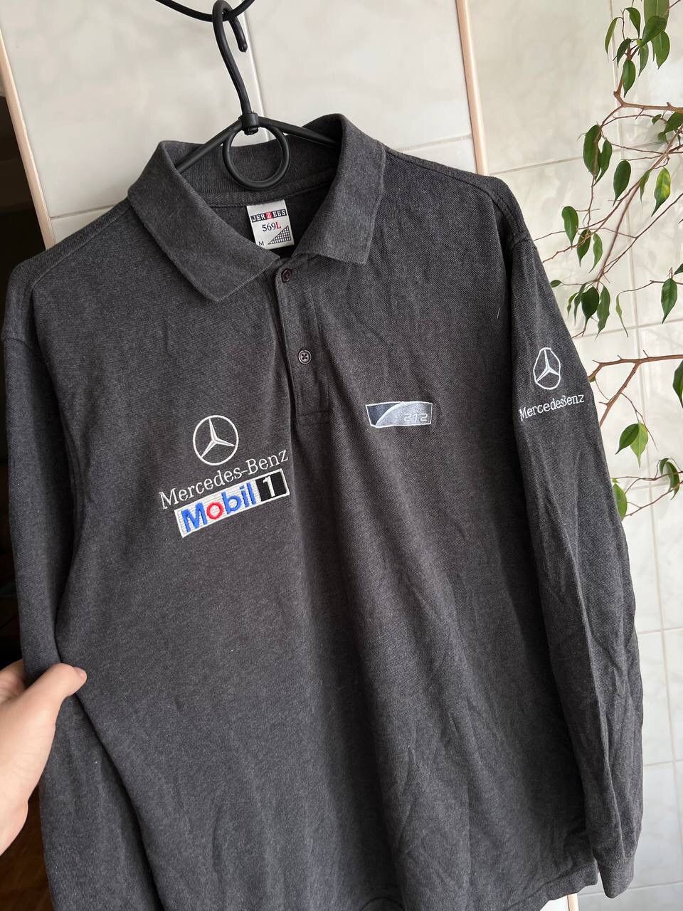 Mercedes-Benz × Vintage Vtg Mercedes Benz 212 Model Racing Longsleeve Polo Shirt M Size US M / EU 48-50 / 2 - 11 Thumbnail