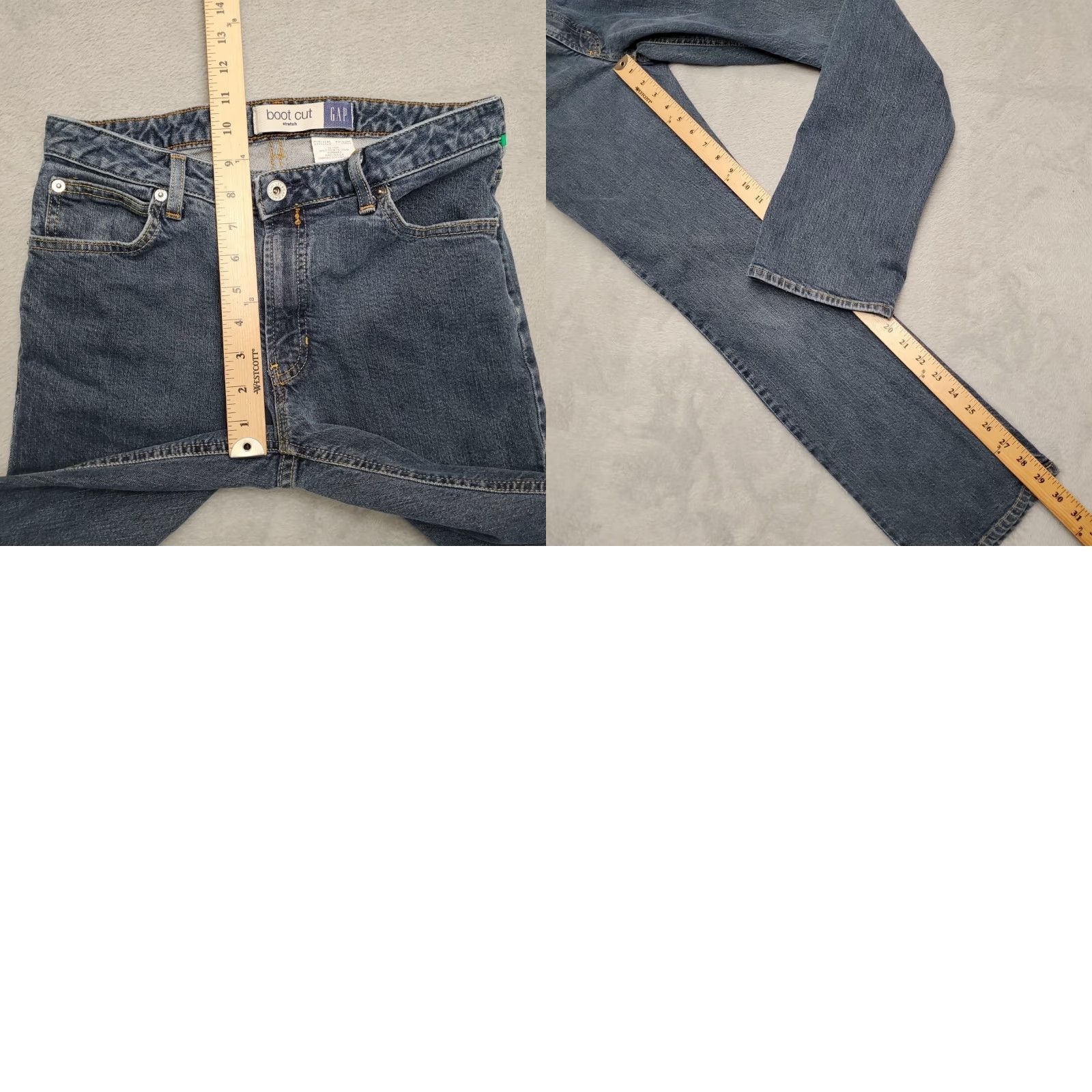 Gap VTG Gap Jeans Womens 8 Blue Denim Boot Cut Stretch Cotton Blend Made in USA Size 30" / US 8 / IT 44 - 8 Thumbnail