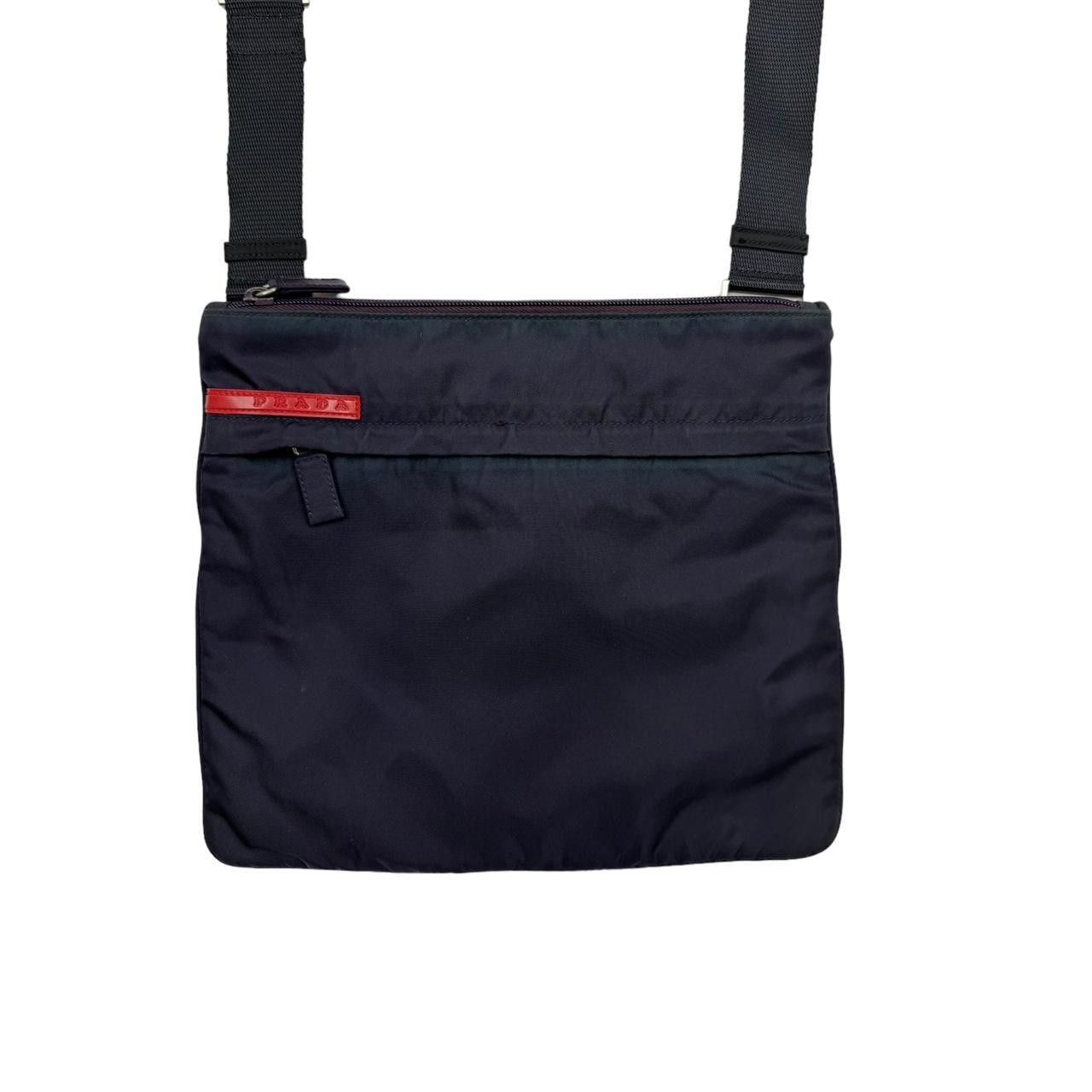 image of Prada Sport Bag in Navy Red, Men's