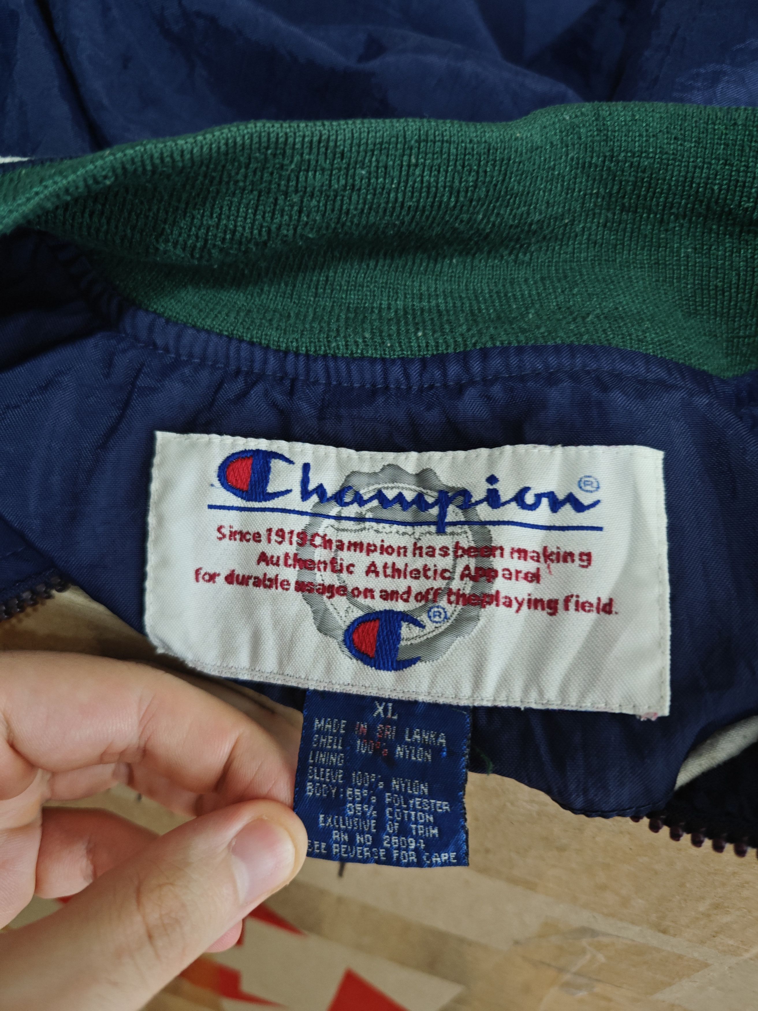 Champion Champion Jacket VTG 1/4 Zip Nylon Blue size XL Size US XL / EU 56 / 4 - 13 Thumbnail