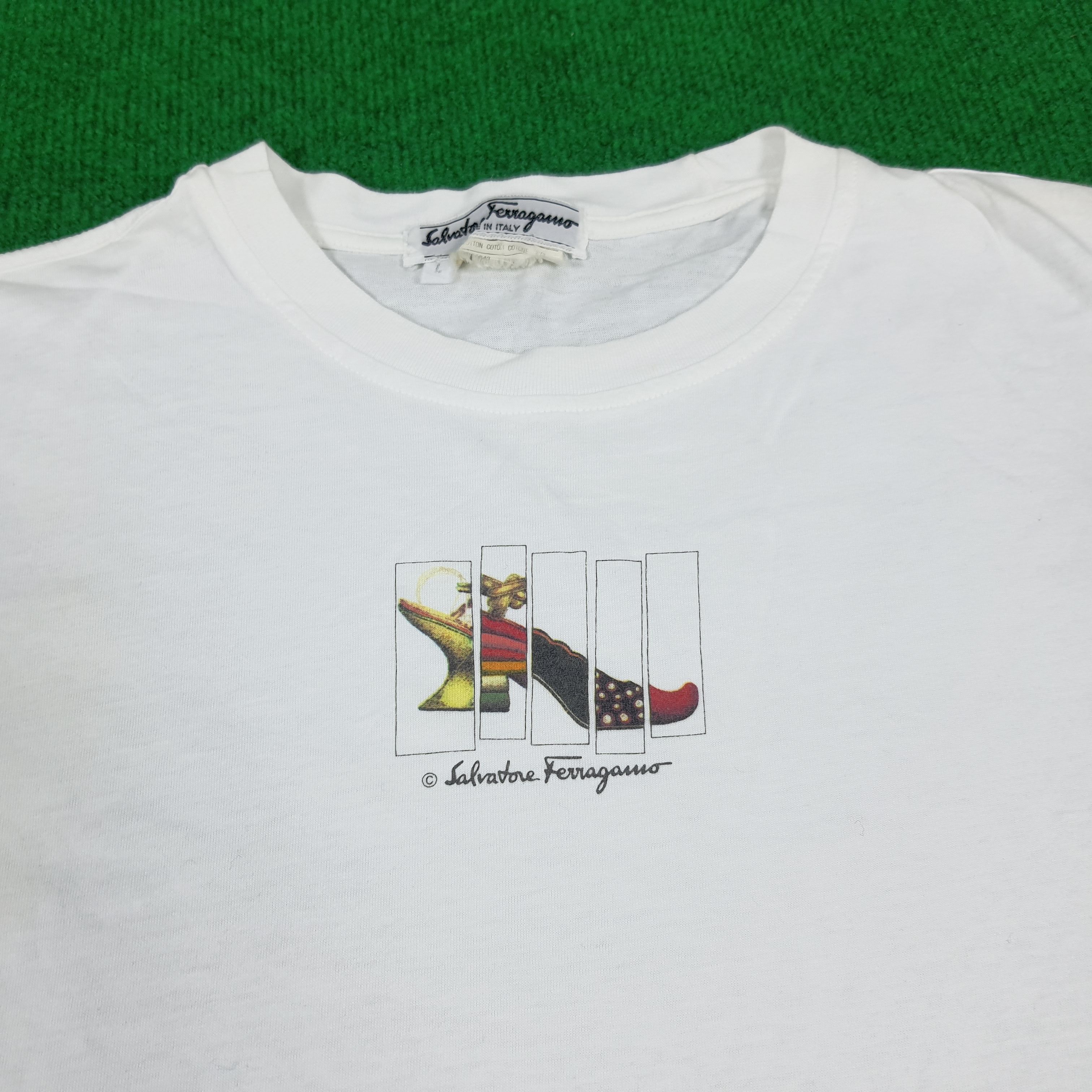 Designer × Salvatore Ferragamo Vintage Salvatore Ferragamo Italian Designer T-shirt Size US L / EU 52-54 / 3 - 2 Thumbnail