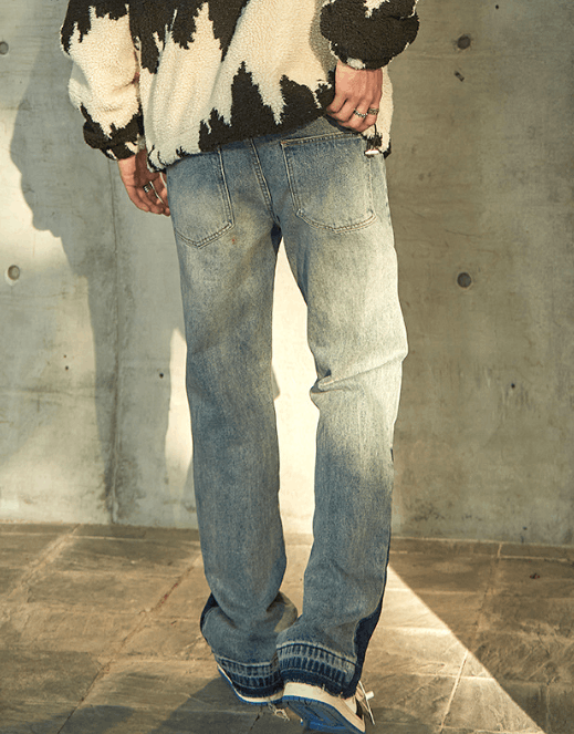 Japanese Brand × Jean Japanese retro stitching straight jeans simple Size US 32 / EU 48 - 4 Thumbnail
