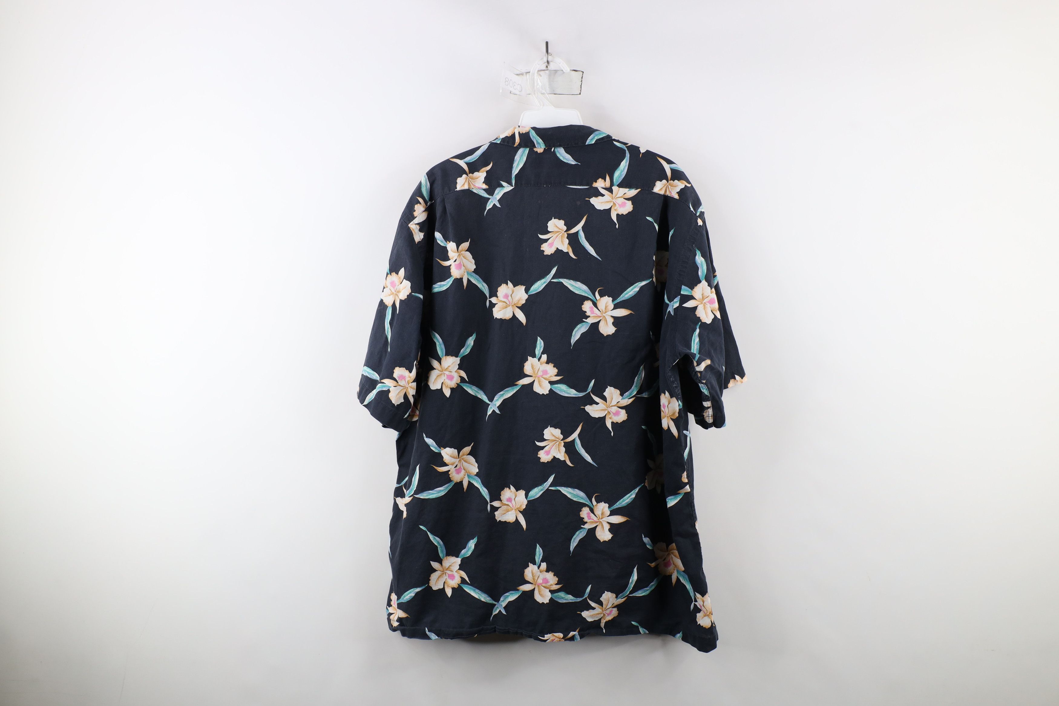 Lands' End × Vintage Vintage 90s Lands End Flower Camp Collar Button Shirt USA Size US XL / EU 56 / 4 - 12 Thumbnail