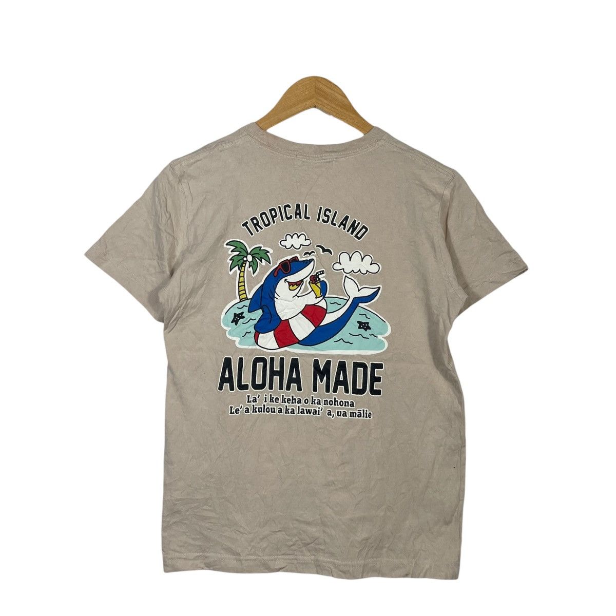 Vintage HulaLani Hawaii Tropical Island Aloha Made Shark Graphic Size US M / EU 48-50 / 2 - 1 Thumbnail