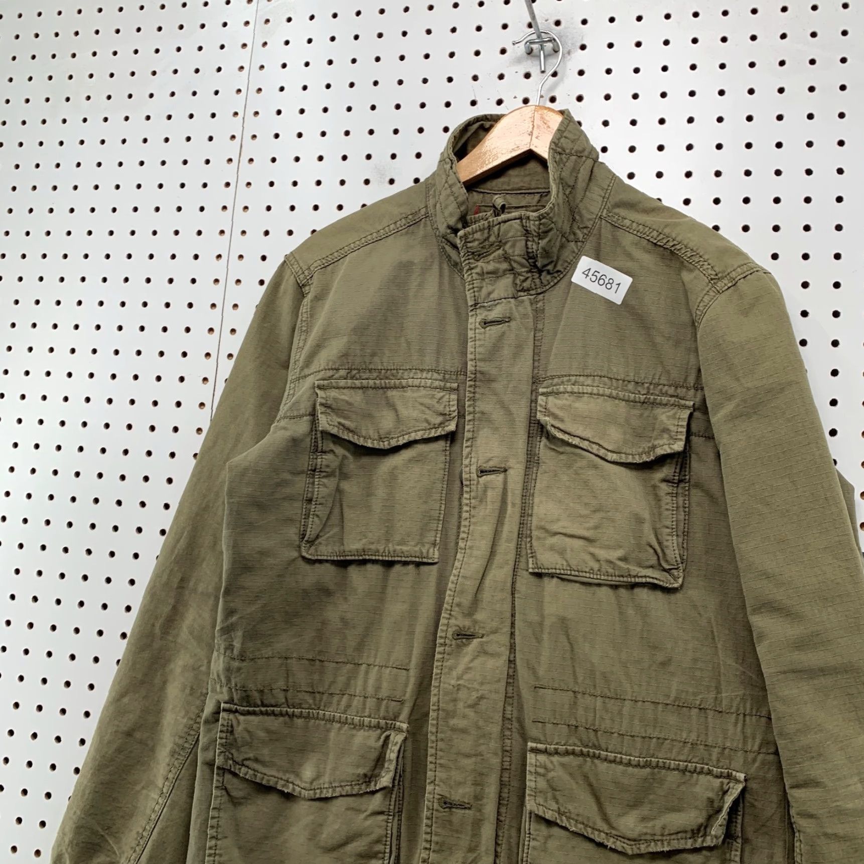 American Eagle Outfitters American Eagle Jacket Mens Small Green Army Field Coat Rip Stop Military Size US S / EU 44-46 / 1 - 4 Thumbnail
