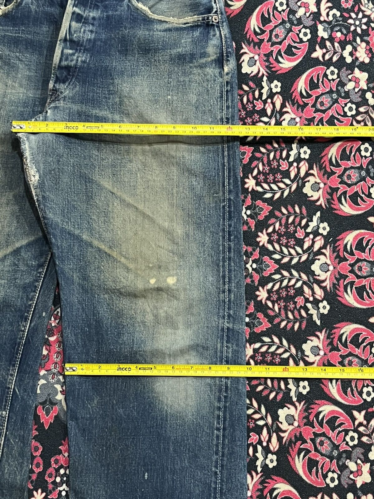 The Real McCoy's Joe McCoy & Co Lot 905 Dark Faded Distressed Selvedge Jeans Size US 34 / EU 50 - 20 Thumbnail