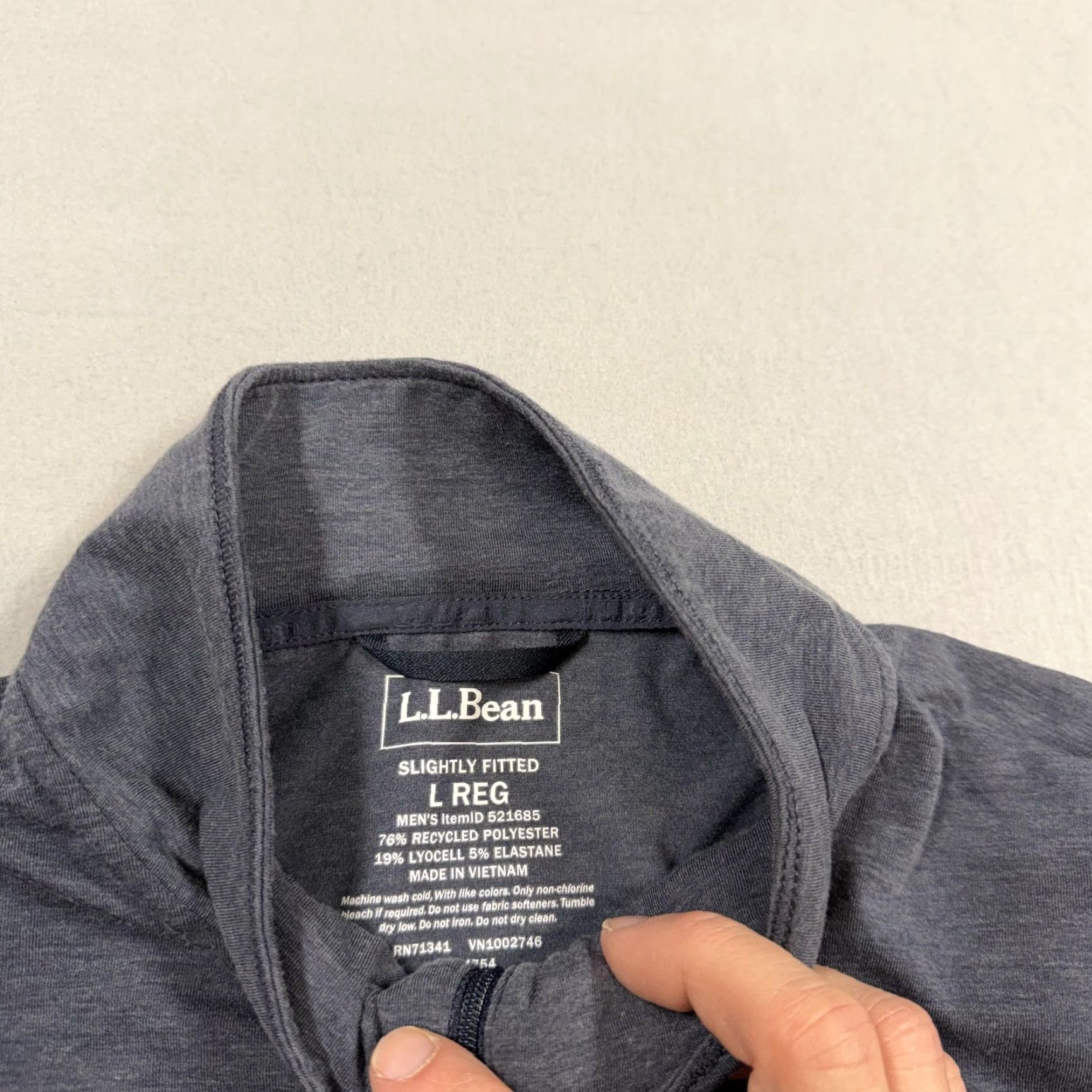 Vintage L.L. Bean Pullover Mens Large Gray 1/4 Zip Long Sleeve Performance Stretch Top Size US L / EU 52-54 / 3 - 3 Thumbnail