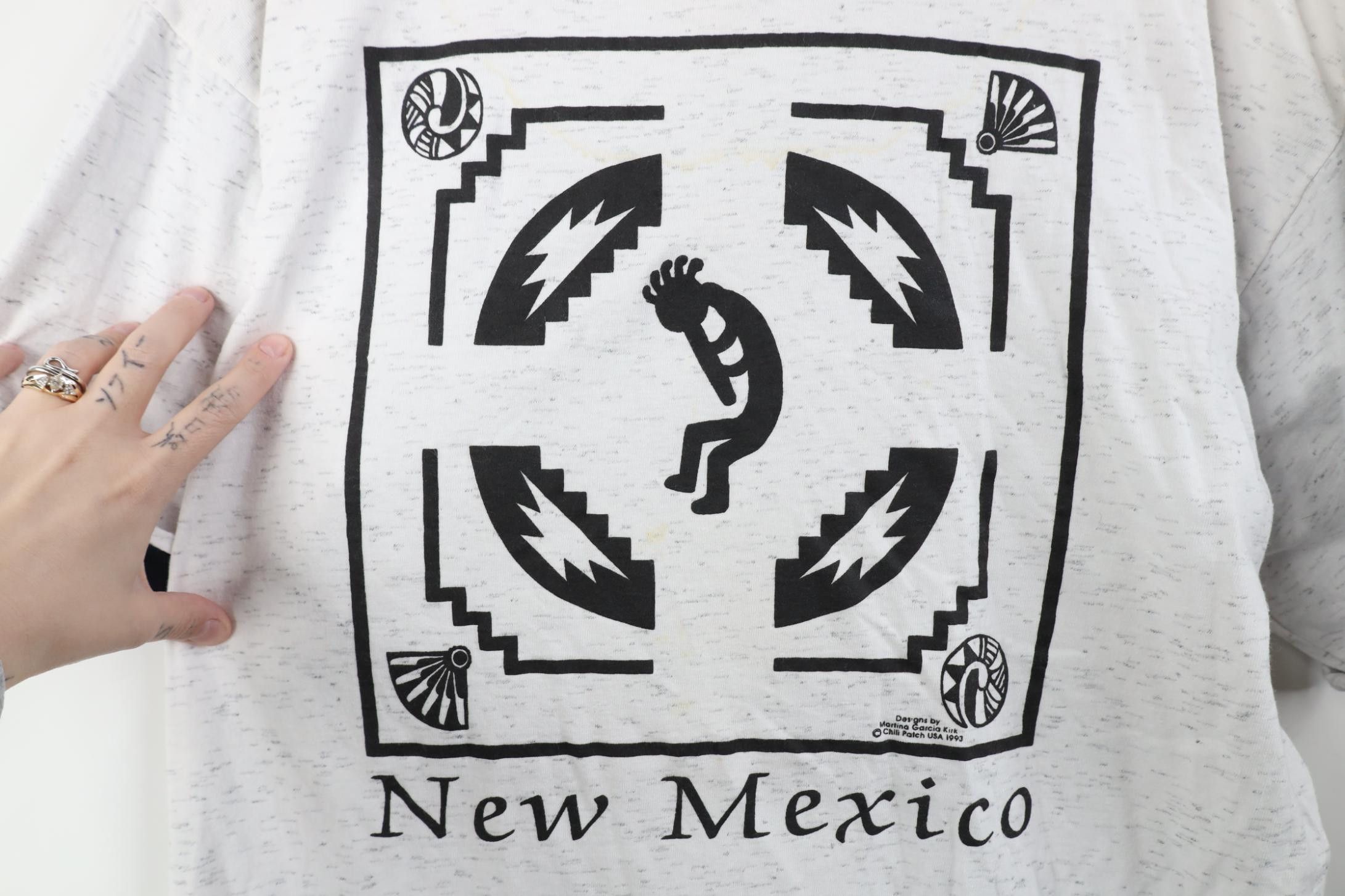 Vintage Vintage 90s Streetwear Kokopelli New Mexico T-Shirt Gray USA Size US XL / EU 56 / 4 - 4 Thumbnail